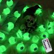 30 led green halloween eyeball string lights with remote, waterproof battery operated fairy lights for indoor/outdoor party, christmas, and halloween decorations - 8 modes available - illuminew logo