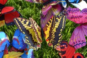 img 3 attached to Pack Of 24 FENELY 3D PVC Butterfly Garden Stakes - Outdoor Lawn Decorations, Yard Decor, Patio Ornaments, Gardening Art, Whimsical Christmas Gifts