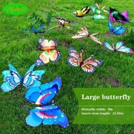 pack of 24 fenely 3d pvc butterfly garden stakes - outdoor lawn decorations, yard decor, patio ornaments, gardening art, whimsical christmas gifts logo