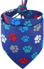 img 4 attached to KZHAREEN Bandana Reversible Triangle Accessories Dogs : Apparel & Accessories