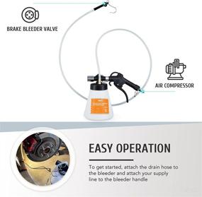 img 2 attached to 🔧 Orion Motor Tech 1L Vacuum Brake Bleeder with 8 Master Cylinder Adapters - Efficient One-Man Brake Bleeding Tool Kit