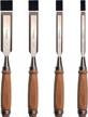 premium 4-piece wood chisel set with durable chrome vanadium steel and beech handles - ideal for woodworking! logo