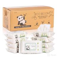 👶 эко бум органические бамбуковые вискозные неароматизированные влажные салфетки для младенцев - 540 штук, идеально для нежной кожи новорожденных. логотип