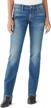 flattering and classic: lucky brand women's mid rise sweet straight jeans logo