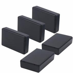 img 4 attached to Zulkit 5Pcs Black ABS Plastic Project Box - Идеально подходит для электрических и силовых соединений (80 X 50 X 21 мм)
