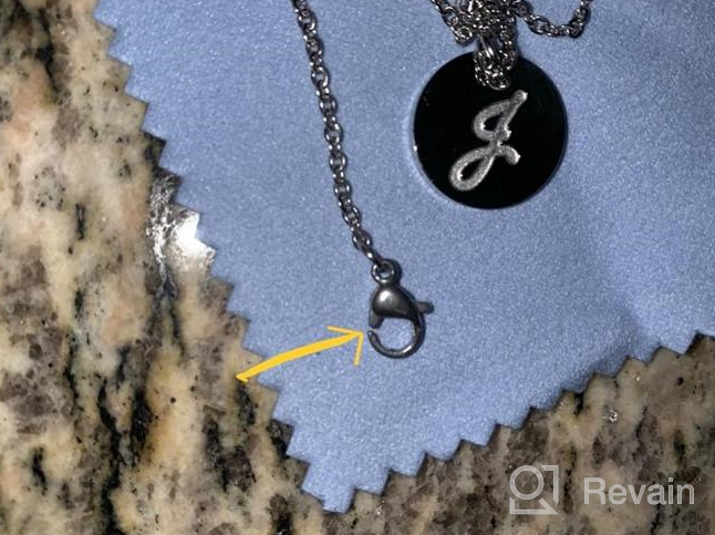 img 1 attached to HUAN XUN Initial Necklace - Stainless Steel Best Friend Necklaces for Girls, 18-Inch review by Franz Esquivel