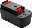 3.6ah replacement for black and decker 18v battery ni-mh hpb18 hpb18-ope 244760-00 a1718 cordless power tools logo