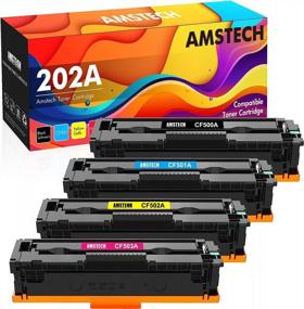 img 4 attached to 🖨️ Amstech 4-Pack Toner Cartridge Replacement for HP M281fdw - Compatible with HP Laserjet Pro MFP M281fdw M254dw M281cdw M254 Printer (Black Cyan Yellow Magenta)