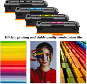 img 3 attached to 🖨️ Amstech 4-Pack Toner Cartridge Replacement for HP M281fdw - Compatible with HP Laserjet Pro MFP M281fdw M254dw M281cdw M254 Printer (Black Cyan Yellow Magenta)