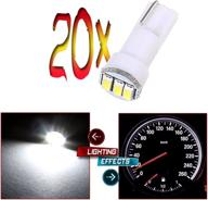 20x t5 17 74 73 3-3014smd instrument gauge dash indicator led light bulbs (white) логотип