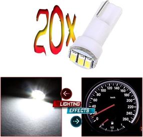 img 4 attached to 20X T5 17 74 73 3-3014SMD Instrument Gauge Dash Indicator LED Light Bulbs (White)