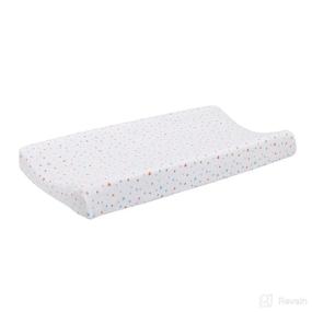 img 3 attached to 🐇 ED Ellen DeGeneres Cotton Tail - Soft Plush Velboa Changing Pad Cover with Multi-Colored Hearts & Dots, White, Rose, Aqua, Coral