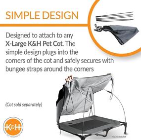 img 2 attached to 🐶 Enhance Comfort and Protection with K&amp;H Pet Products Pet Cot Canopy for Elevated Dog Beds