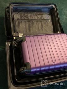 img 5 attached to Purple Merax Expandable Carry On Luggage Set With TSA Lock And Spinner Wheels.