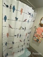 img 1 attached to Cute & Funny Animal Shower Curtain - LIVILAN Bird With Flowers Decor For Bathroom, 72Wx72H Inch review by Jason Gay