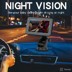 img 1 attached to 👶 VEKOOTO Baby Car Recorder with 5" HD Display, Night Vision, and Wide View - Crystal Clear Baby Car Camera Monitor with Stable Sucker Bracket for Easy Observation & Recording of Baby's Movements