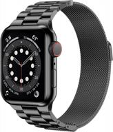 wolait stainless steel band compatible with apple watch 49mm 45mm 44mm 42mm 41mm 40mm 38mm,upgraded metal mesh adjustable magnetic loop replacement bands for iwatch ultra series 8/7/6/5/4/3/se logo