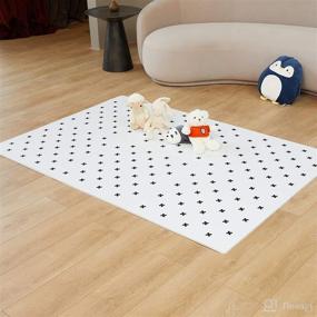 img 2 attached to Extra Large Non-Toxic Baby Foam Playmat | Soft Waterproof and Thick Floor Mat | Expandable Tiles with Edges | Infants, Toddlers, and Kids Tummy Time Mat - 6 x 4 ft
