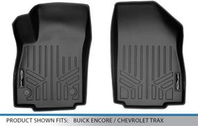 img 1 attached to 🚗 Custom Fit Floor Mats 1st Row Liner Set Black - Compatible with Buick Encore 2013-2022 / Chevrolet Trax 2014-2022 - MAXLINER