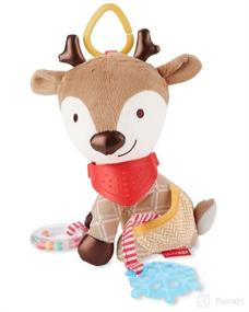 img 4 attached to SEO-friendly: Skip Hop Bandana Buddies Baby Activity Teething Toy - Multi-Sensory Rattle & Textures, Deer