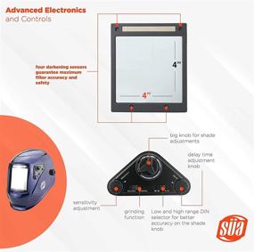 img 2 attached to 🔒 Enhanced Safety: SÜA Welding Helmet with Darkening Photovoltaic Technology