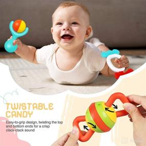 img 1 attached to 👶 JEMSHE Baby Rattles Teething Toys - 12pcs Set, Early Educational Grasping Grab for 0-3-6-8-12 Months Infants, Sensory Teether Toys - Perfect Baby Boy Girl Gifts