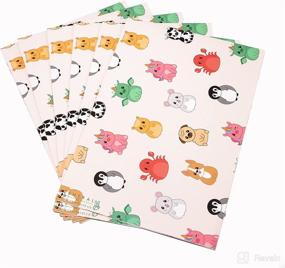 img 2 attached to 🎁 Cute Baby Animals Wrapping Paper - 6 Sheets of Colourful Gift Wrap for Kids - Puppy Penguin Cow - Girls and Boys - Children's Gift - Baby Shower - Eco-Friendly & Recyclable