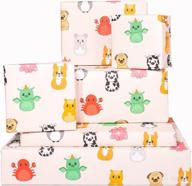 🎁 cute baby animals wrapping paper - 6 sheets of colourful gift wrap for kids - puppy penguin cow - girls and boys - children's gift - baby shower - eco-friendly & recyclable логотип