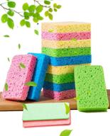 12-pack compressed cellulose sponges - non-scratch natural dish sponge for kitchen, 🧽 bathroom, and cars with funny cut-outs for kids - ideal for diy activities logo