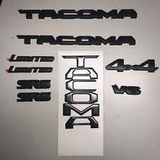 img 1 attached to 🚗 TOYOTA New South East Tacoma Black Out Emblem Overlay Kit - Part# 00016-35850