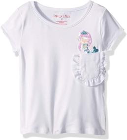 img 1 attached to 🌸 Colette Lilly Vanilla Flamingo Girls' Clothing Sleeved Top for Tops & Blouses