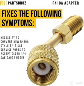 img 2 attached to 🔧 Improved R410A Adapter Replacement Part - Compatible with Mini Split HVAC System - 5/16 Female Quick Couplers to 1/4 Male Flare - Effortless Installation and Operation