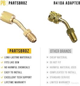 img 1 attached to 🔧 Improved R410A Adapter Replacement Part - Compatible with Mini Split HVAC System - 5/16 Female Quick Couplers to 1/4 Male Flare - Effortless Installation and Operation