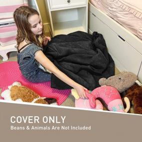 img 3 attached to 300L Extra Large Corduroy Bean Bag Chair Cover (No Filler) - Ideal For Stuffed Animal Storage Or Comfortable Seating For Kids And Adults
