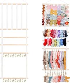 img 4 attached to 🎀 Ultimate Hair Bow and Headband Organizer for Girls: Wall, Door, or Closet Storage Solution