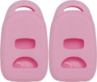 keyless2go replacement for 2 new silicone cover protective case for select remote key fobs pinha-t036 - pink logo