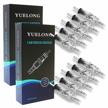 upgrade your tattooing game with yuelong's 60pcs premium round liner needle cartridges in assorted sizes logo