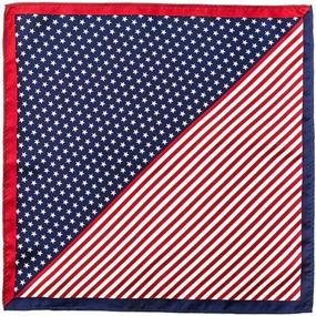 img 3 attached to Classic American Stripes Handkerchief Pocket Square