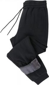 img 4 attached to Chouyatou мужские повседневные спортивные штаны с эластичной талией и утолщенной талией на шнуровке, спортивные штаны для бега по снегу