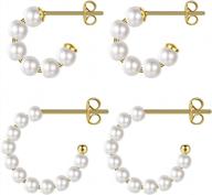 lightweight pearl hoop earrings for women - famarine's stylish & elegant collection logo