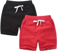 👕 cute and comfy ptpuke toddler kids cotton sport jogger shorts - perfect for boys and girls! logo