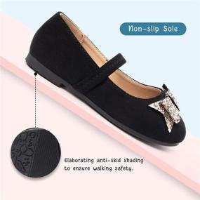 img 1 attached to 👧 Black Girls' Flats - Luffymomo Toddler Little Princess B Shoes