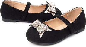img 2 attached to 👧 Black Girls' Flats - Luffymomo Toddler Little Princess B Shoes