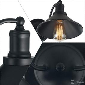 img 2 attached to 🔦 Industrial Kitchen Bathroom Farmhouse Wall Lighting - 2-Light Vanity Wall Sconce in Oil Rubbed Black Finish