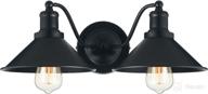 🔦 industrial kitchen bathroom farmhouse wall lighting - 2-light vanity wall sconce in oil rubbed black finish логотип