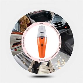 img 3 attached to 🍊 Powerful NOOX Portable Handheld Car Vacuum Cleaner 120W - Perfect for Pet Hair, Soot, Bread Crumbs Dust - VC540 Orange