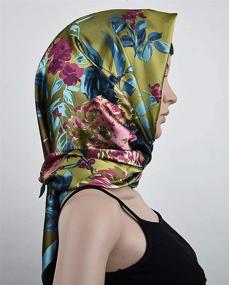 img 3 attached to Square Lightweight Scarfs Sleeping Pattern Women's Accessories : Scarves & Wraps