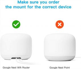 img 3 attached to Настенное крепление из 3 комплектов для WiFi-маршрутизатора Google Nest (2-го поколения) — увеличьте зону покрытия и расположите кабели!
