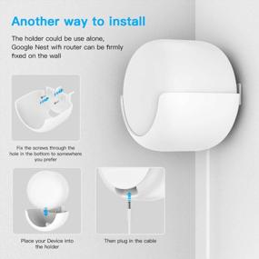 img 1 attached to 3 Pack Wall Mount For Google Nest WiFi Router (2Nd Gen) - Enlarge Coverage & Arrange Cords!
