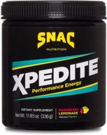 snac xpedite pre-workout performance energy drink supplement, raspberry lemonade powder, 336 grams (24 servings) logo